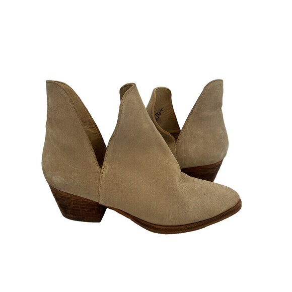 Free People Boots Womens 35 5.5 Tan Booties Ankle V Cut Boho Bohemian Western - Picture 1 of 11